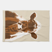 Braune Kuhfarm Geschirrtuch (Horizontal)