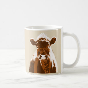 Braune Kuhfarm Kaffeetasse