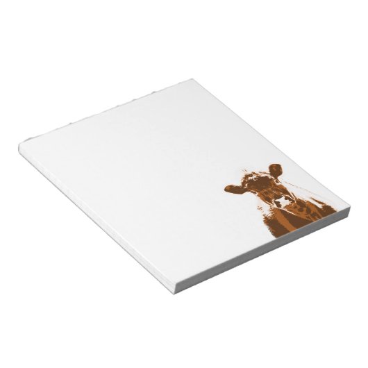 Braune Kuhfarm Notizblock (angewinkelt)