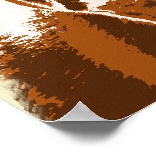 Braune Kuhfarm Poster (Ecke)