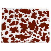 Braune Kuhhaut Textur Tierdruck Große Geschenktüte (Rückseite)