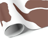 Braune Kuhhaut| Wrackpapier Geschenkpapier (Rolleneckpunkt)