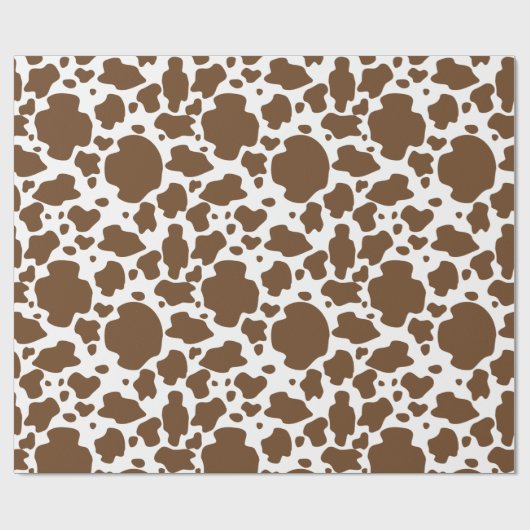 Braune Kuhstumpf Imitate Cowhide Muster Geschenkpapier (Flach)