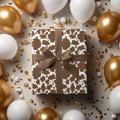 Braune Kuhstumpf Imitate Cowhide Muster Geschenkpapier