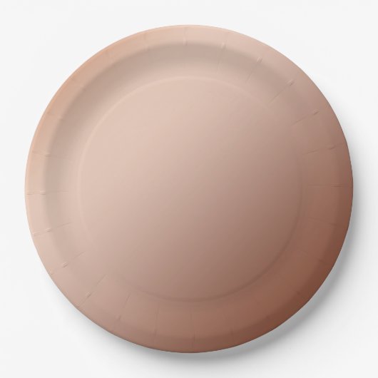 Braune Kupfer-Infusionsstrahlen, Hochzeitsstifte,  Pappteller (Vorderseite)