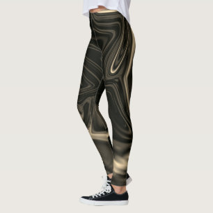 Braune Kurven oder Abrundung, braune Dunkelheit. Leggings