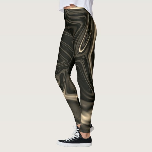Braune Kurven oder Abrundung, braune Dunkelheit. Leggings (Links)