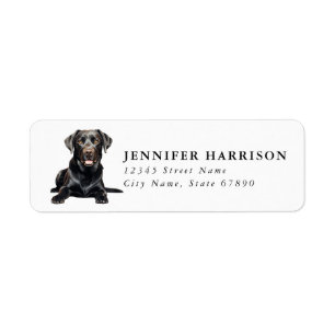 Braune Labrador Retriever Rücksendeadressetiketten