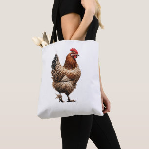 Braune Landhühner-Farm Barnyard Küche Tasche
