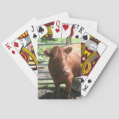 Braune Landkuh Spielkarten (Rückseite)