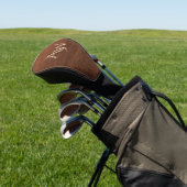 Braune Leder Look Monogram Golf Head Cover Headcover (In SItu)