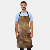 Braune Lederkuh Umhänge Print All-Over Print Schür Schürze (Getragen)