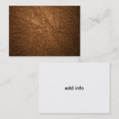 braune lederne Beschaffenheits-Visitenkarten Visitenkarte (Vorne/Hinten)