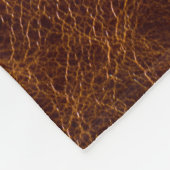 Braune Lederoptikleder,textur,hintergrund,kunst Fleecedecke (Ecke)
