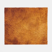 Braune Lederstruktur Fleecedecke (Vorderseite (Horizontal))