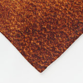 Braune Lederstruktur Fleecedecke (Ecke)