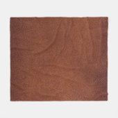 Braune Lederstruktur Fleecedecke (Vorderseite (Horizontal))