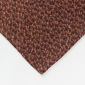 Braune Lederstruktur Fleecedecke (Ecke)