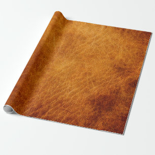 Braune Lederstruktur Geschenkpapier