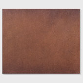 Braune Lederstruktur Geschenkpapier (Flach)