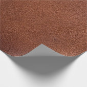 Braune Lederstruktur Geschenkpapier (Ecke)