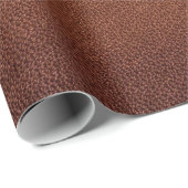 Braune Lederstruktur Geschenkpapier (Rolleneckpunkt)