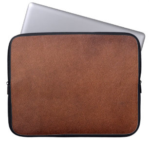 Braune Lederstruktur Laptopschutzhülle
