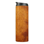 Braune Lederstruktur Thermosbecher (Nach rechts gedreht)