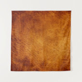 Braune Lederstruktur Wandteppich (Vorderseite (Horizontal))