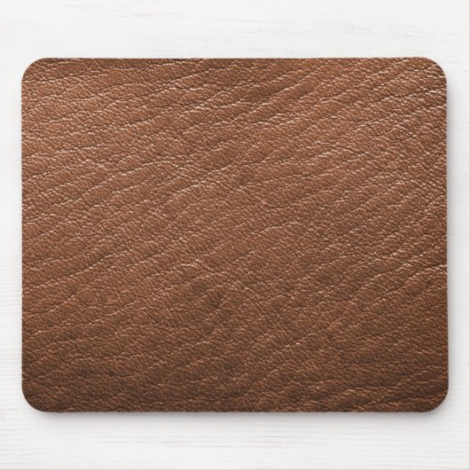Braune Ledersuede-Büro Mousepad (Vorne)