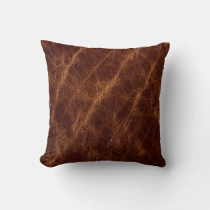 Braune Ledertakturleder,textur,abstrakt,accessoire Kissen