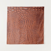 Braune Ledertextur,abstrakt,a Wandteppich (Vorderseite (Horizontal))