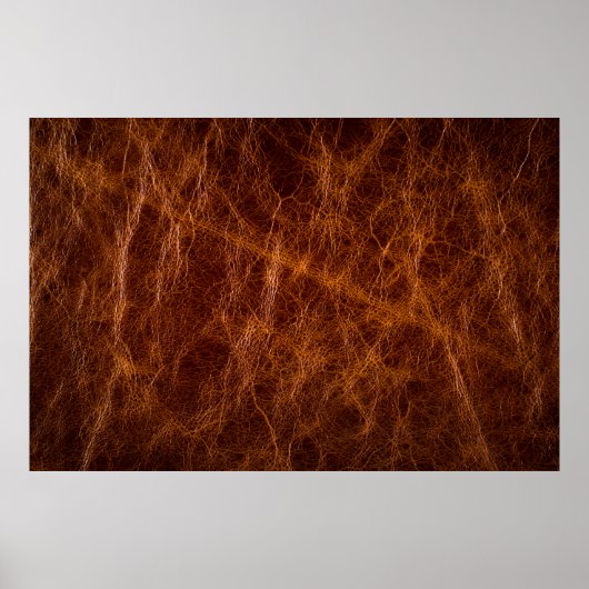 Braune Ledertextur, abstrakt, kunstvoll, künstlich Poster (Vorne)