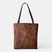 Braune Ledertextur, abstrakt, kunstvoll, künstlich Tasche (Rückseite)