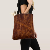 Braune Ledertextur, abstrakt, kunstvoll, künstlich Tasche (Von Nahem)