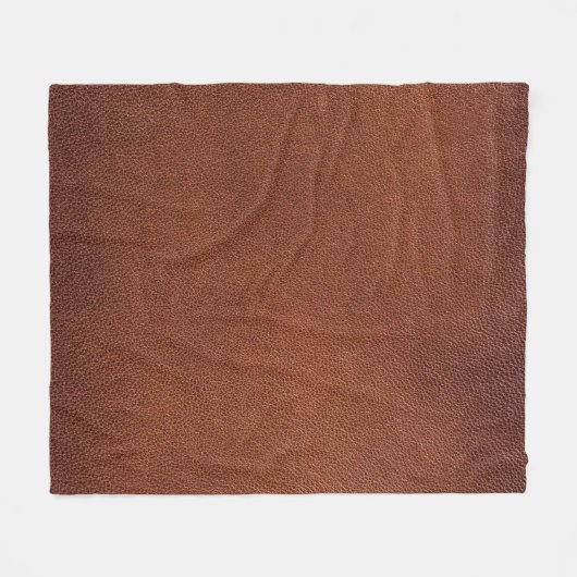 Braune Ledertextur Fleecedecke (Vorderseite (Horizontal))