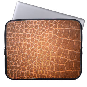 Braune Ledertextur für den Hintergrund Laptopschutzhülle