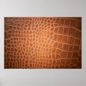 Braune Ledertextur für den Hintergrund Poster (Vorne)