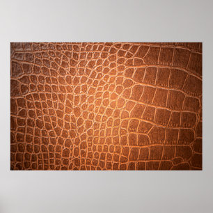 Braune Ledertextur für den Hintergrund Poster