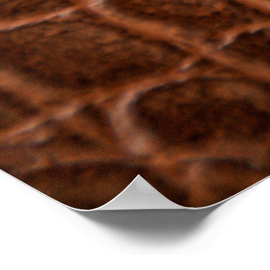 Braune Ledertextur für den Hintergrund Poster (Ecke)