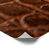 Braune Ledertextur für den Hintergrund Poster (Ecke)