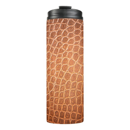 Braune Ledertextur für den Hintergrund Thermosbecher (Vorderseite)