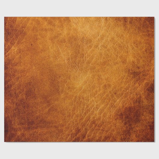 Braune Ledertextur Geschenkpapier (Flach)