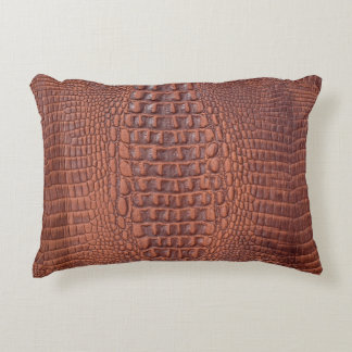 Braune Ledertextur Hintergrundabstract, altert,ani Dekokissen