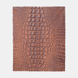 Braune Ledertextur Hintergrundabstract, altert,ani Fleecedecke