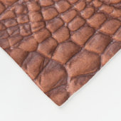 Braune Ledertextur Hintergrundabstract, altert,ani Fleecedecke (Ecke)