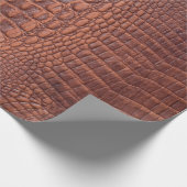 Braune Ledertextur Hintergrundabstract, altert,ani Geschenkpapier (Ecke)