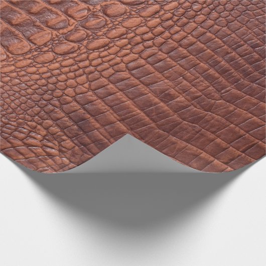 Braune Ledertextur Hintergrundabstract, altert,ani Geschenkpapier (Ecke)