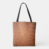 Braune Ledertextur Hinterhaut, abstrakt Tasche (Rückseite)