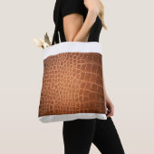 Braune Ledertextur Hinterhaut, abstrakt Tasche (Von Nahem)